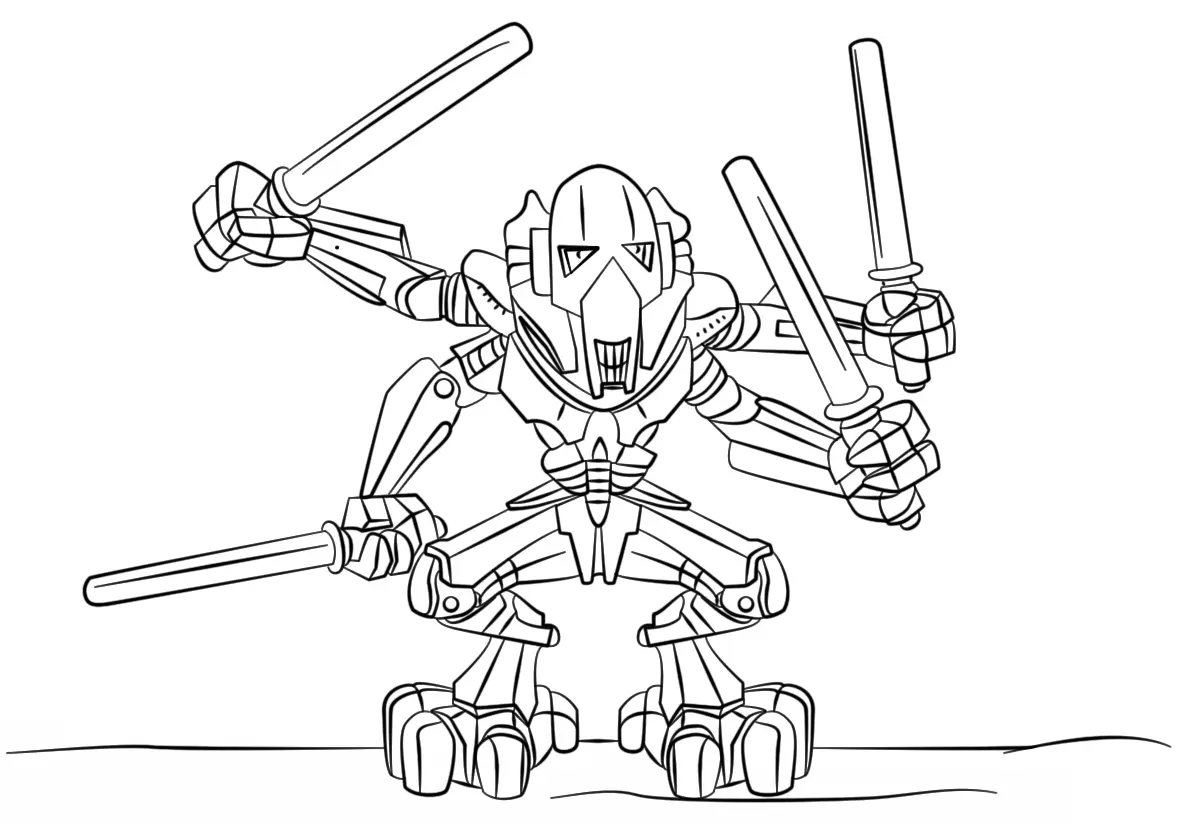 Coloriage Lego General Grievous - Star wars à imprimer