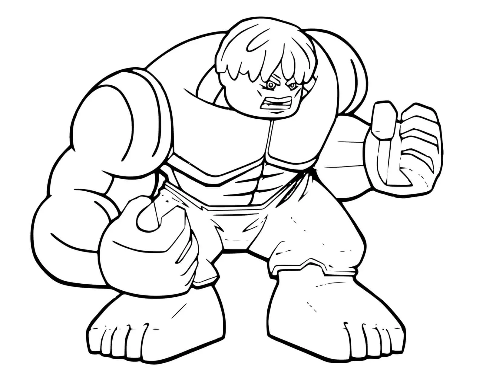 Coloriage Lego Hulk Avengers - Hulk à imprimer