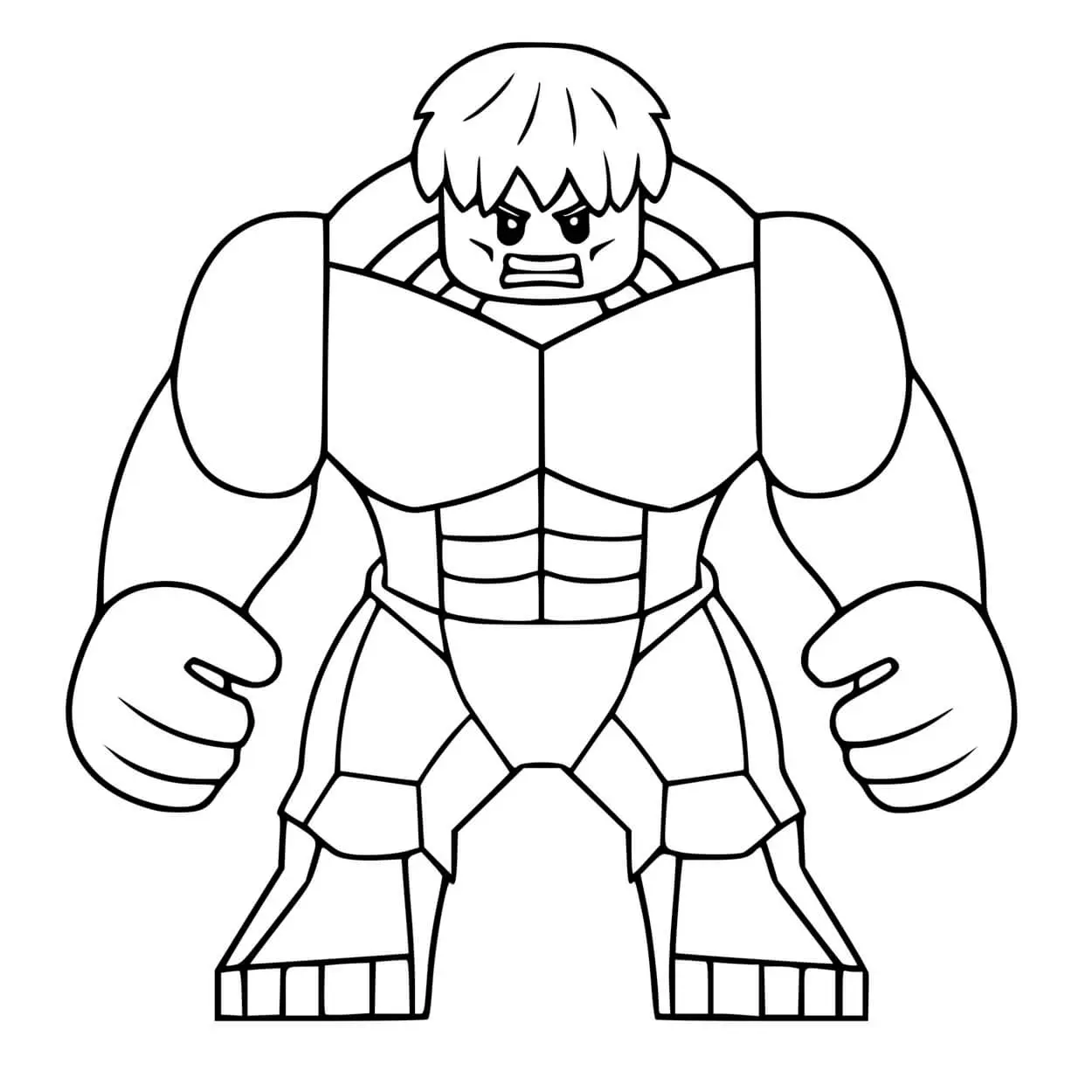 Coloriage Lego Hulk - Hulk à imprimer