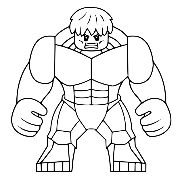 Coloriage Lego Hulk - Hulk à imprimer