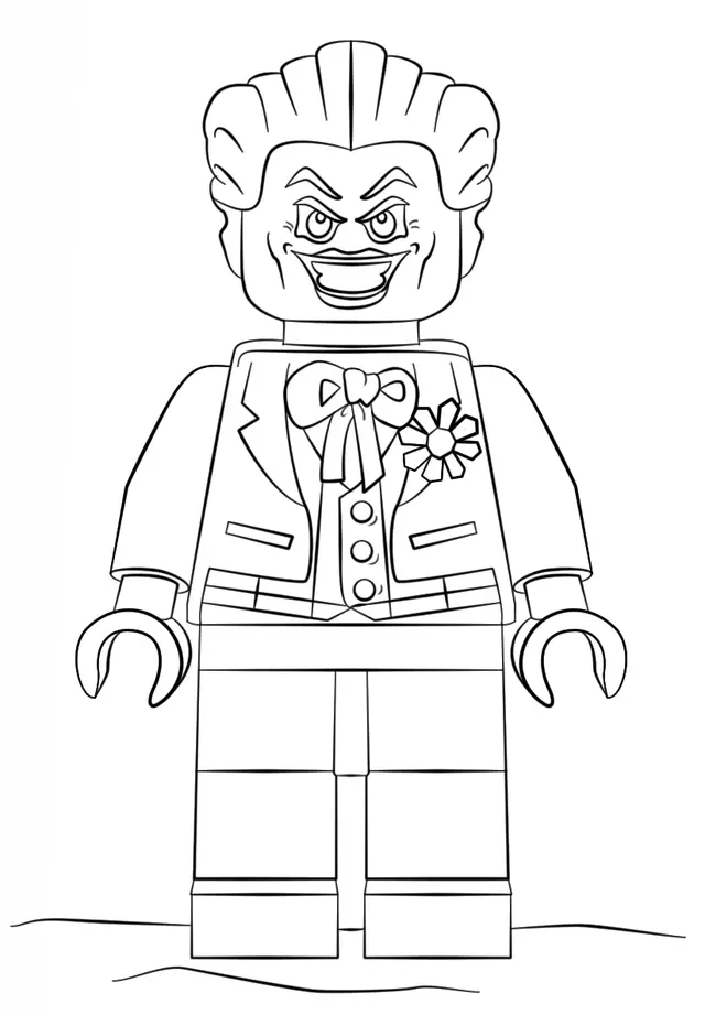 Coloriage Lego Joker Batman - Lego batman à imprimer