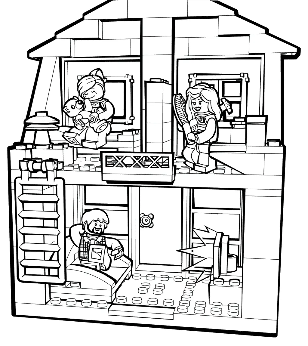 Coloriage Lego Juniors - Lego junior à imprimer