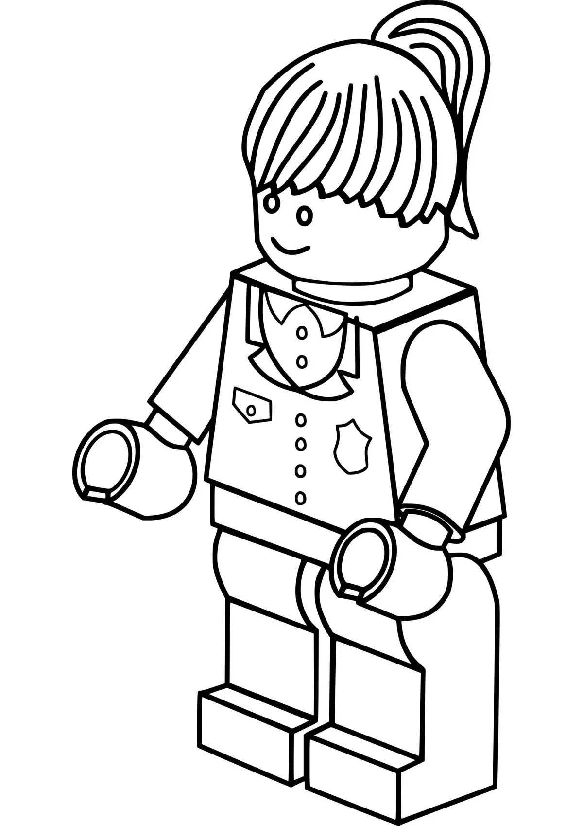 Ausmalbild Lego Polizistin Ausmalbild zum Ausdrucken