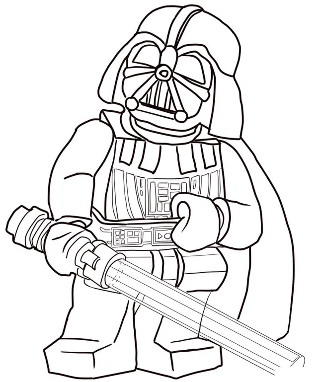 Coloriage Lego Star Wars - Soldat Clone en Armure - Star wars à imprimer