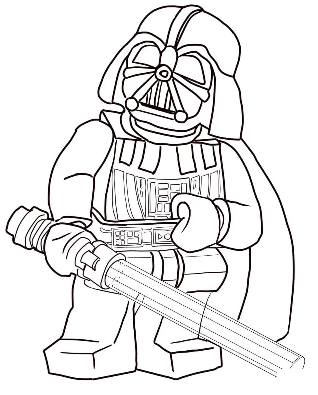 Coloriage Lego Star Wars Darth Vader - Star wars à imprimer