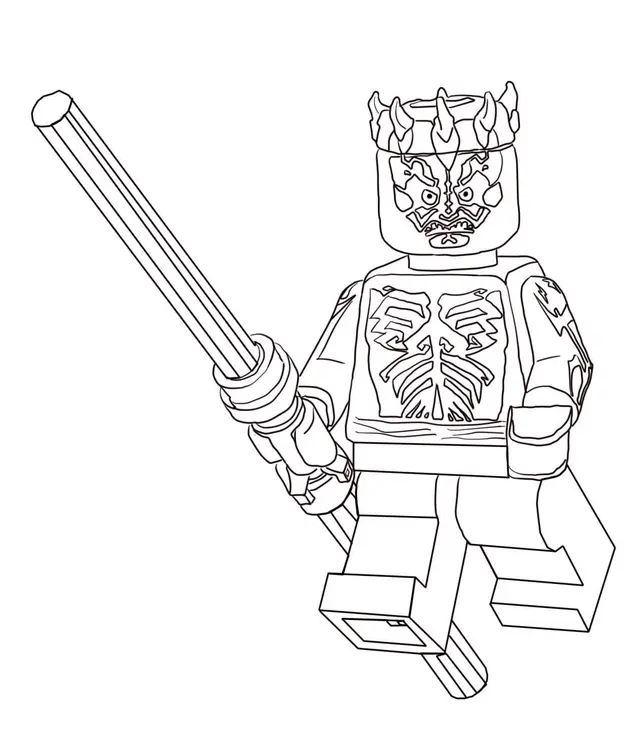 Coloriage Lego Star Wars personnage en colère - Garçon à imprimer