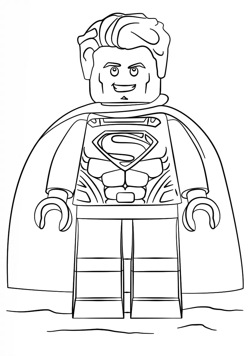 Coloriage Lego Superman Super Heroes - Lego Super Heroes à imprimer