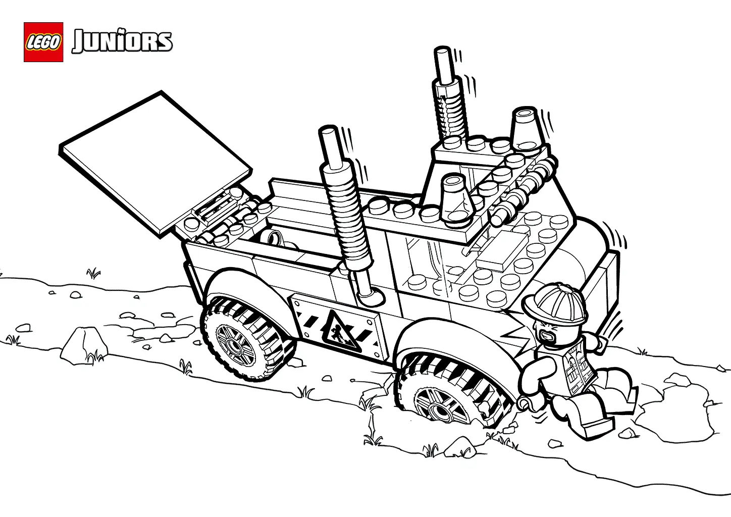 Coloriage Lego Truck - Lego junior à imprimer
