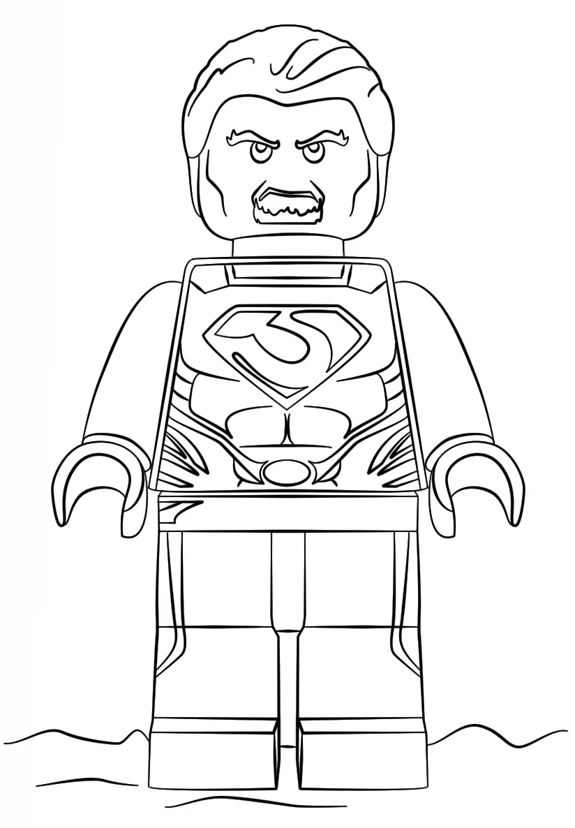 Coloriage Legoman Of Steel Super Heroes - Lego Super Heroes à imprimer