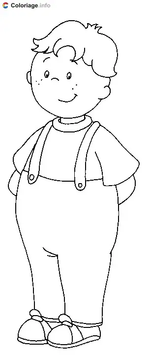 Leo and Caillou coloring page to print
