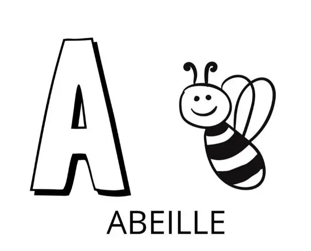 A is for Ant – Animal Alphabet coloring page to print