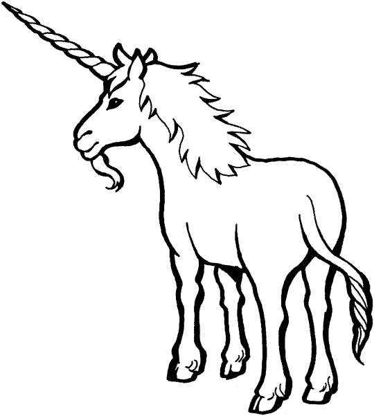 Disegno di Unicorno dolcissimo con i grandi occhi brillanti da stampare