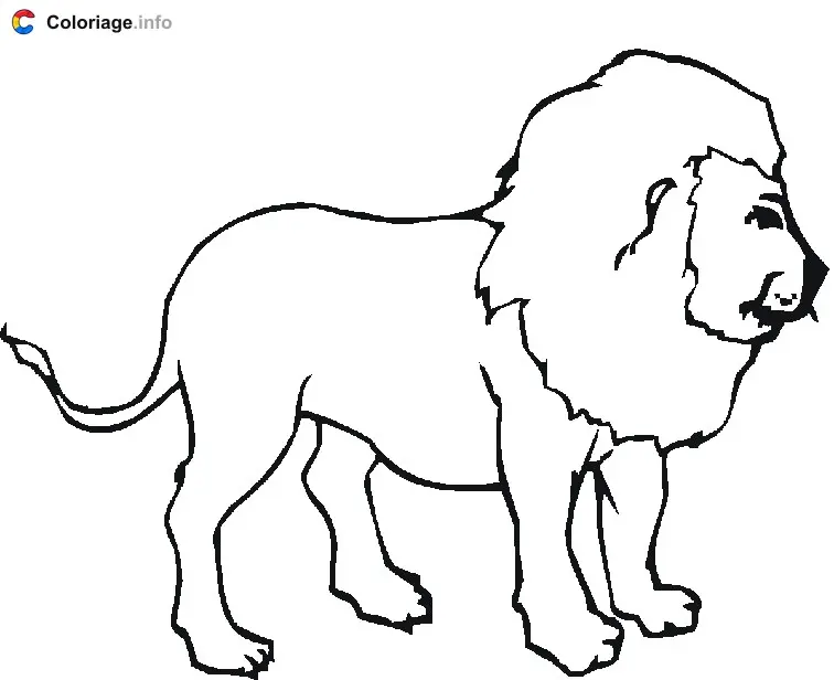 Lion coloring page to print