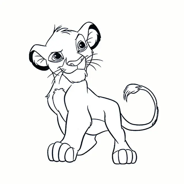 Coloriage Lionceaux - Lion à imprimer