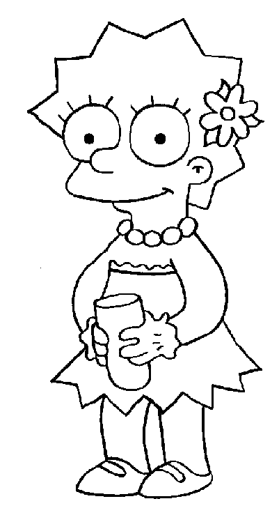 Coloriage Lisa - Simpson à imprimer