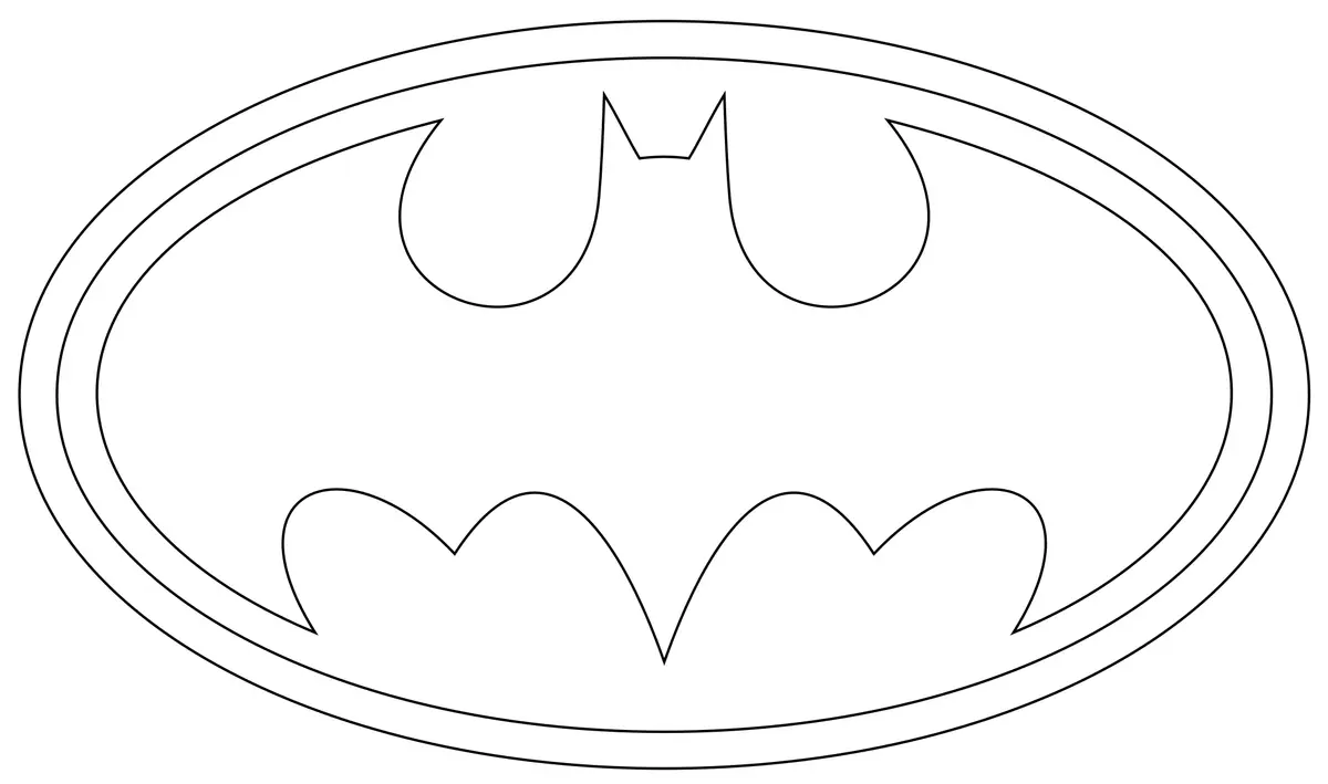 Ausmalbild Batman Logo Ausmalbilder zum Ausdrucken