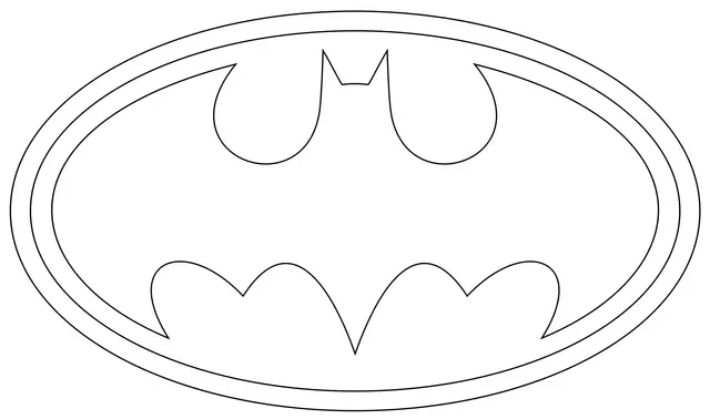 Coloriage Logo Batman - Batman à imprimer