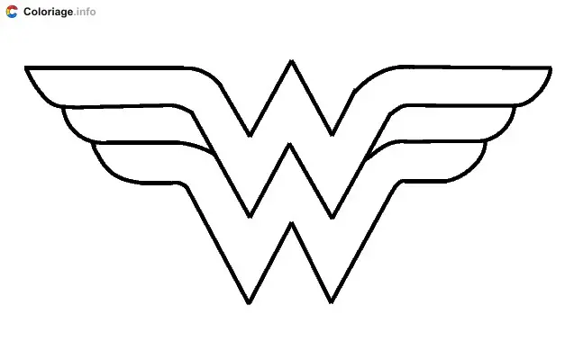 Logo de wonder woman coloring page to print