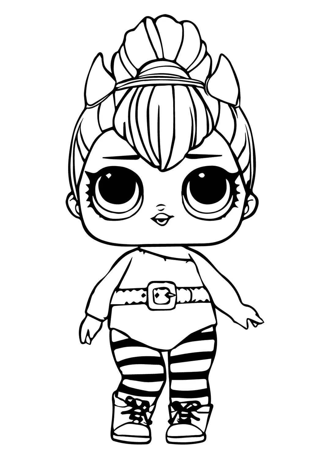 Coloriage Lol Doll Spice - Poupée LOL Surprise Hair Goals à imprimer