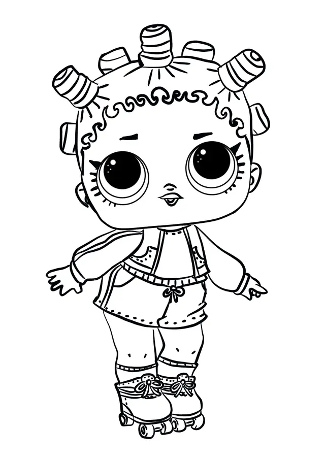 LOL Surprise Doll Roller Sk8er coloring page to print