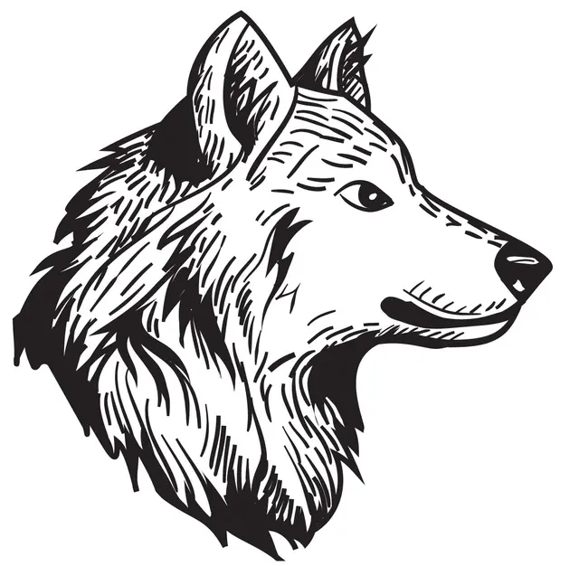 Coloriage Loup Male Animal - Loup à imprimer