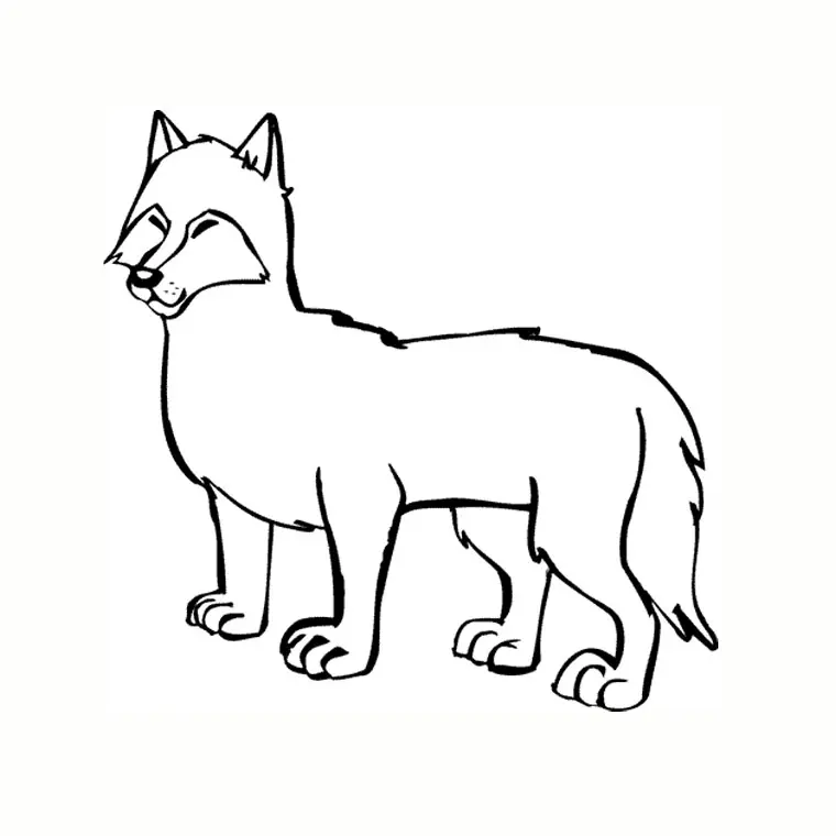 Coloriage Loup Sentimental - Animaux à imprimer