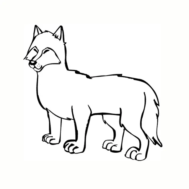 Coloriage Loup Sentimental - Loup à imprimer
