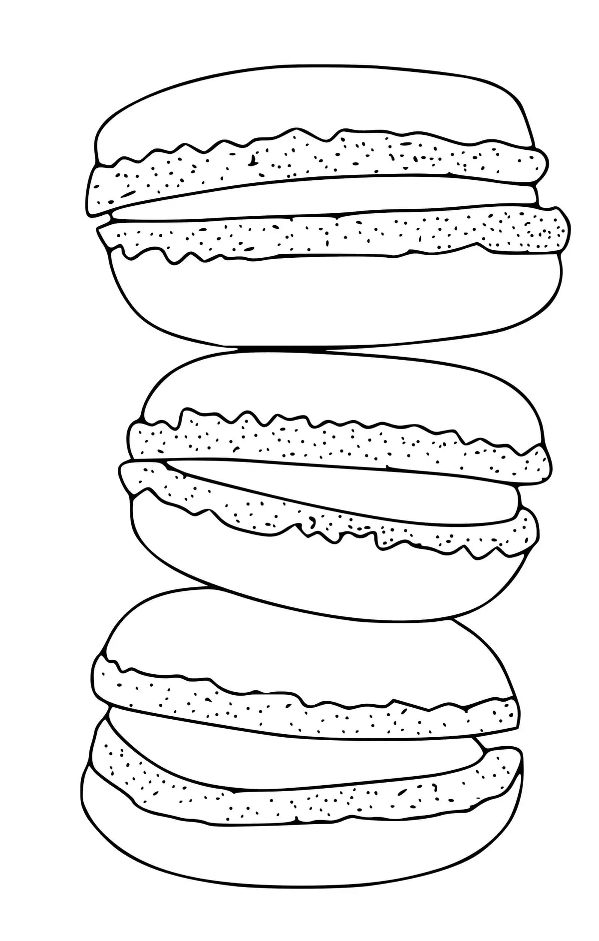 Macarons coloring page to print