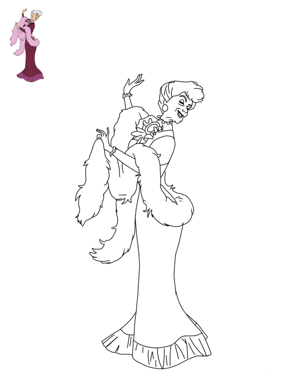 Coloriage Madame Adelaide De Bonnefamille - Aristochats à imprimer