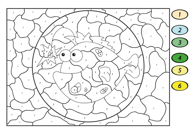 Coloriage Magique Ce2 Poisson Anglerfish - Magique CE2 à imprimer