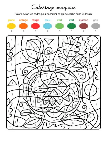 Coloriage Magique Amusant De Halloween - Magique à imprimer