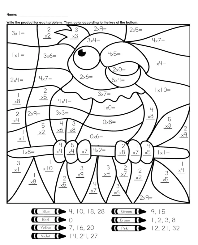 Disegno di Disegno magico CE1 – Matematica e Inglese da stampare