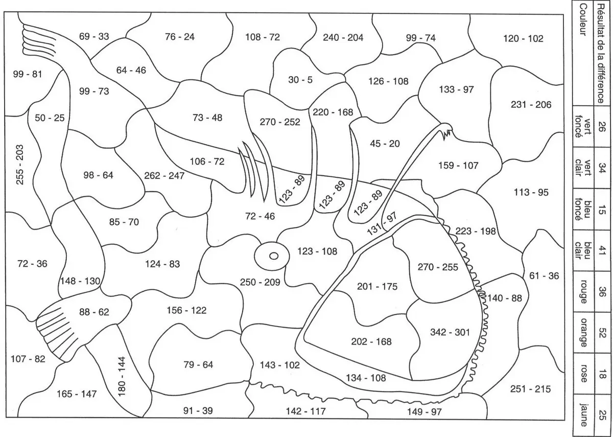 Magic Subtraction Coloring – 2nd & 3rd Grade Level coloring page to print