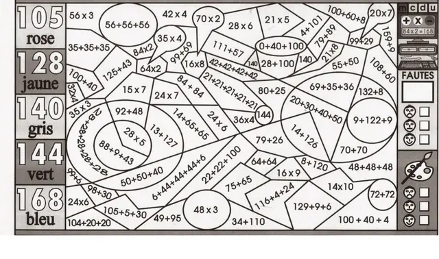 Coloriage Magique Ce2 Gros Calculs - Magique à imprimer