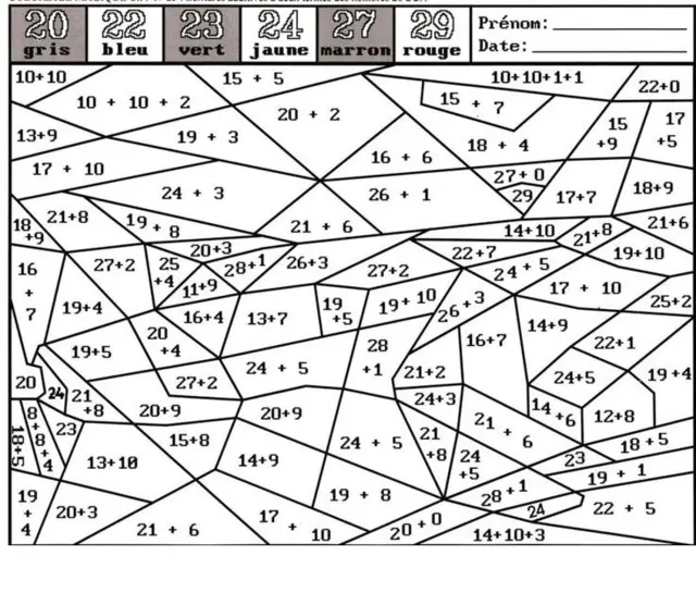 Coloriage Magique Ce2 Maths - Magique à imprimer