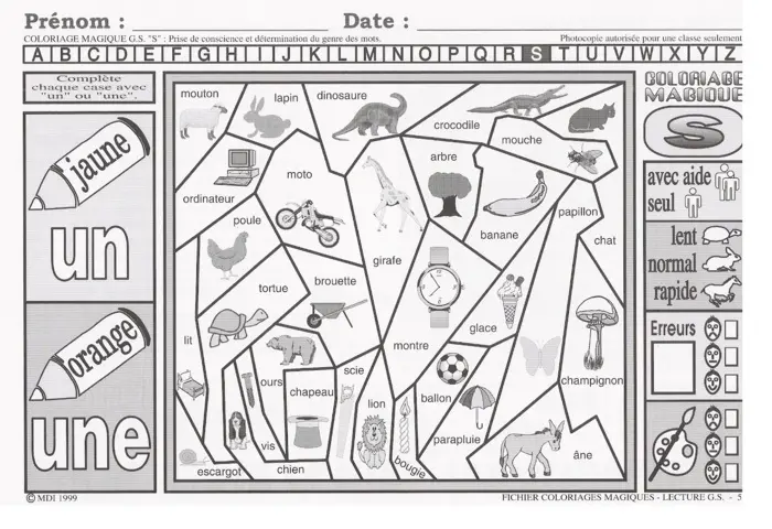 Coloriage Magique Cp Lecture - Magique à imprimer