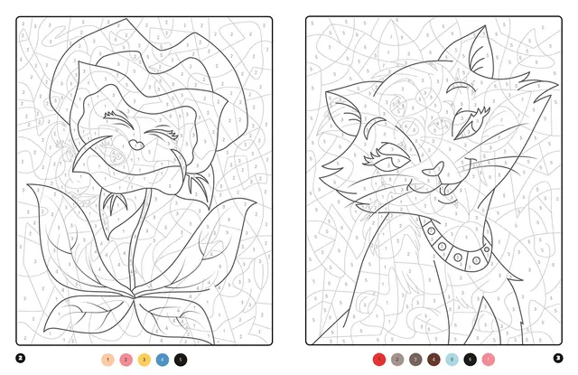 Coloriage Magique Disney Chat Et Plante - Magique à imprimer