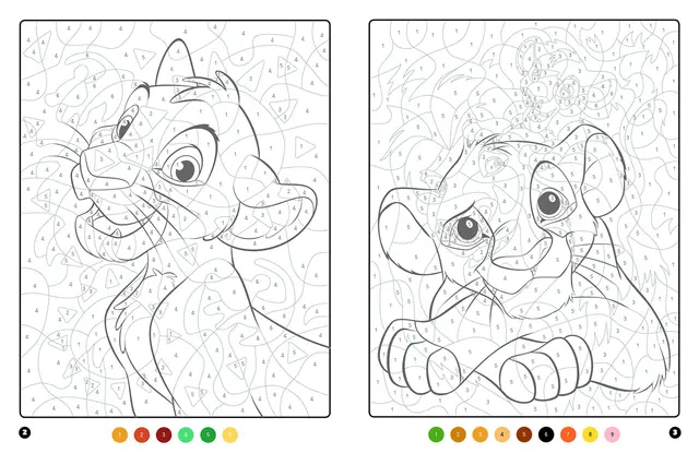 Coloriage Magique Disney Le Roi Lion - Magique à imprimer