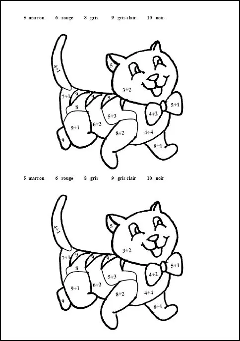 Coloriage Magique Addition Niveau Maternelle - Magique addition à imprimer