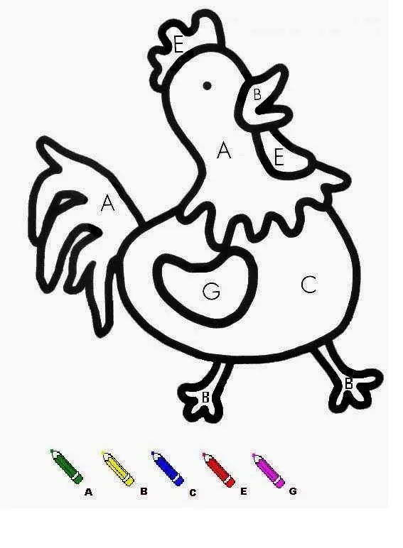 Ausmalbild Magische Kindergarten-Henne zum Ausdrucken