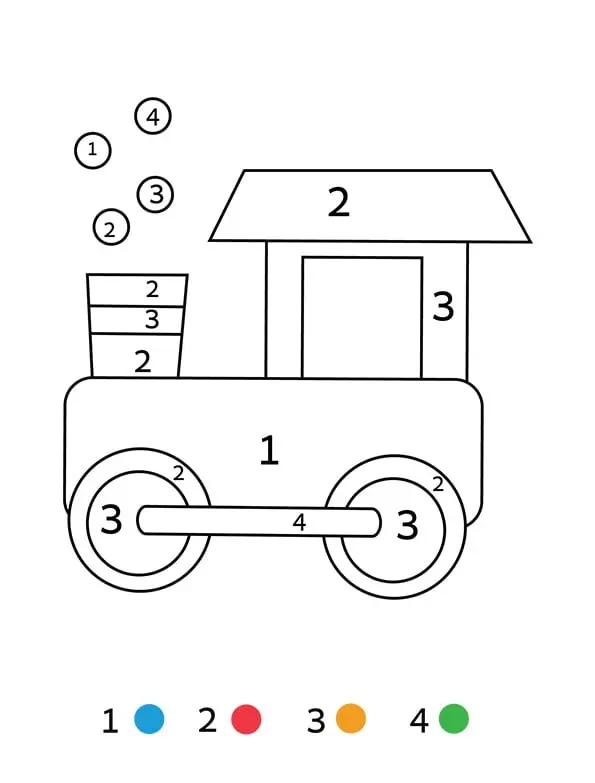 Disegno di Magica scuola materna – Una locomotiva da stampare
