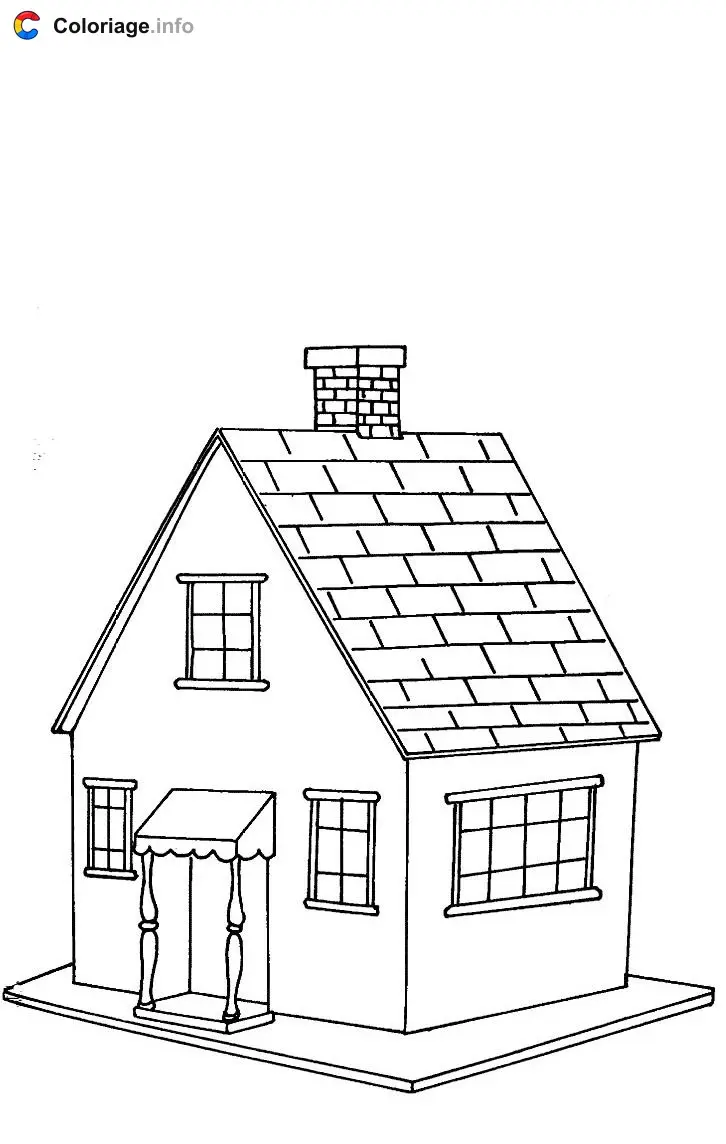 Disegno di Casa classica semplice da stampare