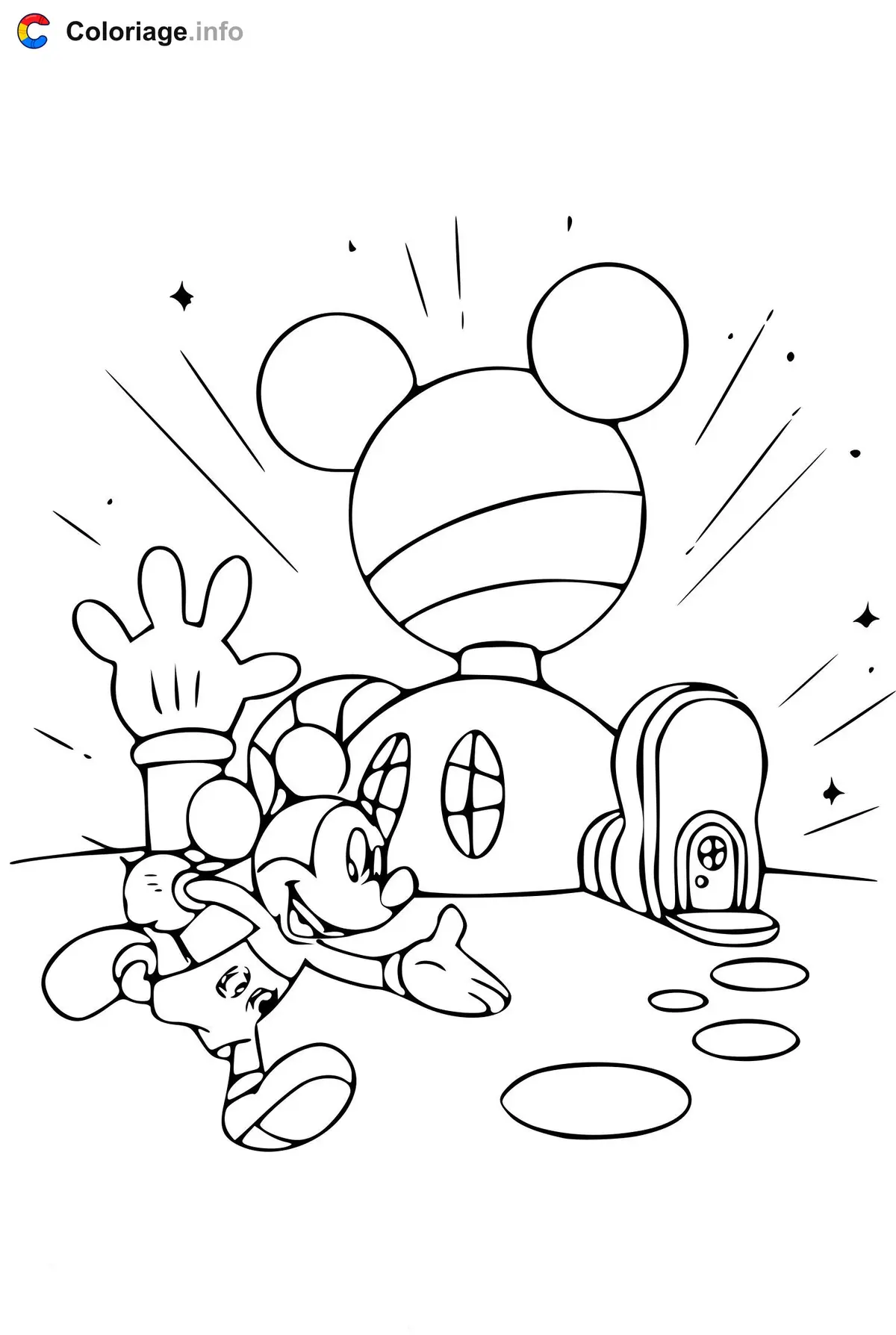 Disegno di La casa di Topolino da stampare