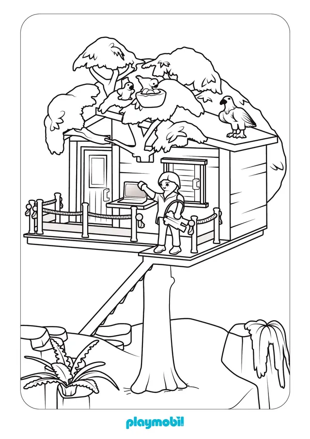 Coloriage Maison De Playmobil - Playmobil à imprimer