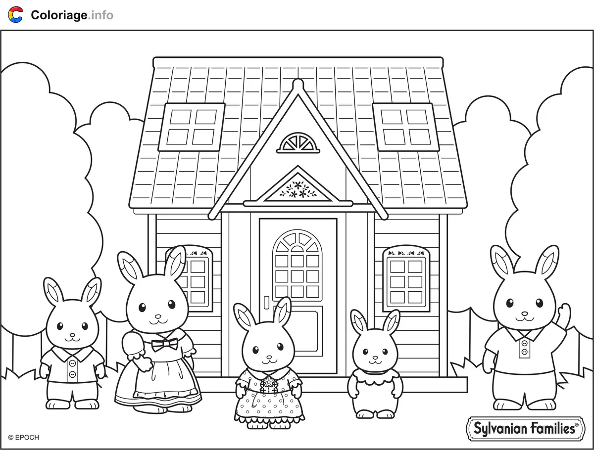 Disegno di Casa delle Sylvanian Families da stampare