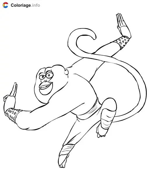 Master Monkey coloring page to print