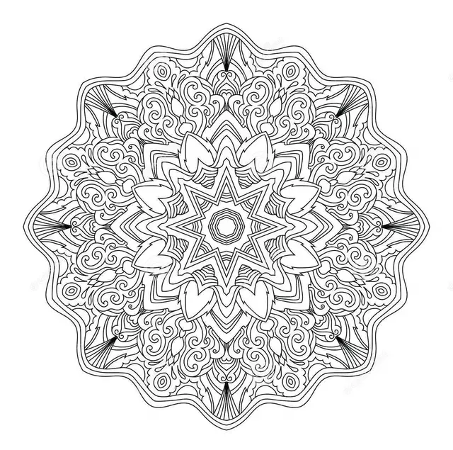 Coloriage Mandala Adulte Abstrait Art Thérapie - Mandala à imprimer