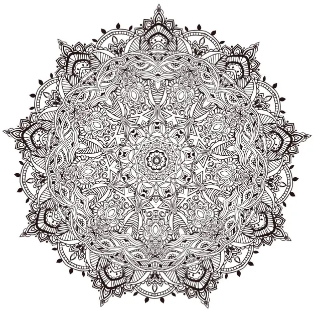 Coloriage Mandala relaxant pour adultes aux détails fins - Mandala à imprimer