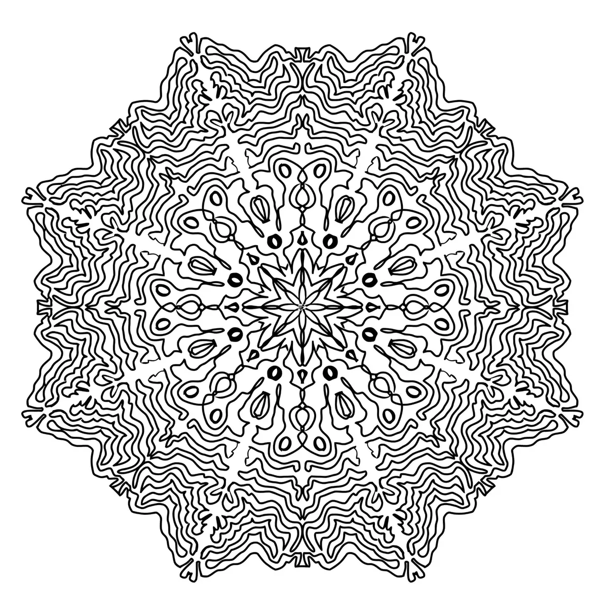 Coloriage Mandala Adulte Antistress - Adulte à imprimer