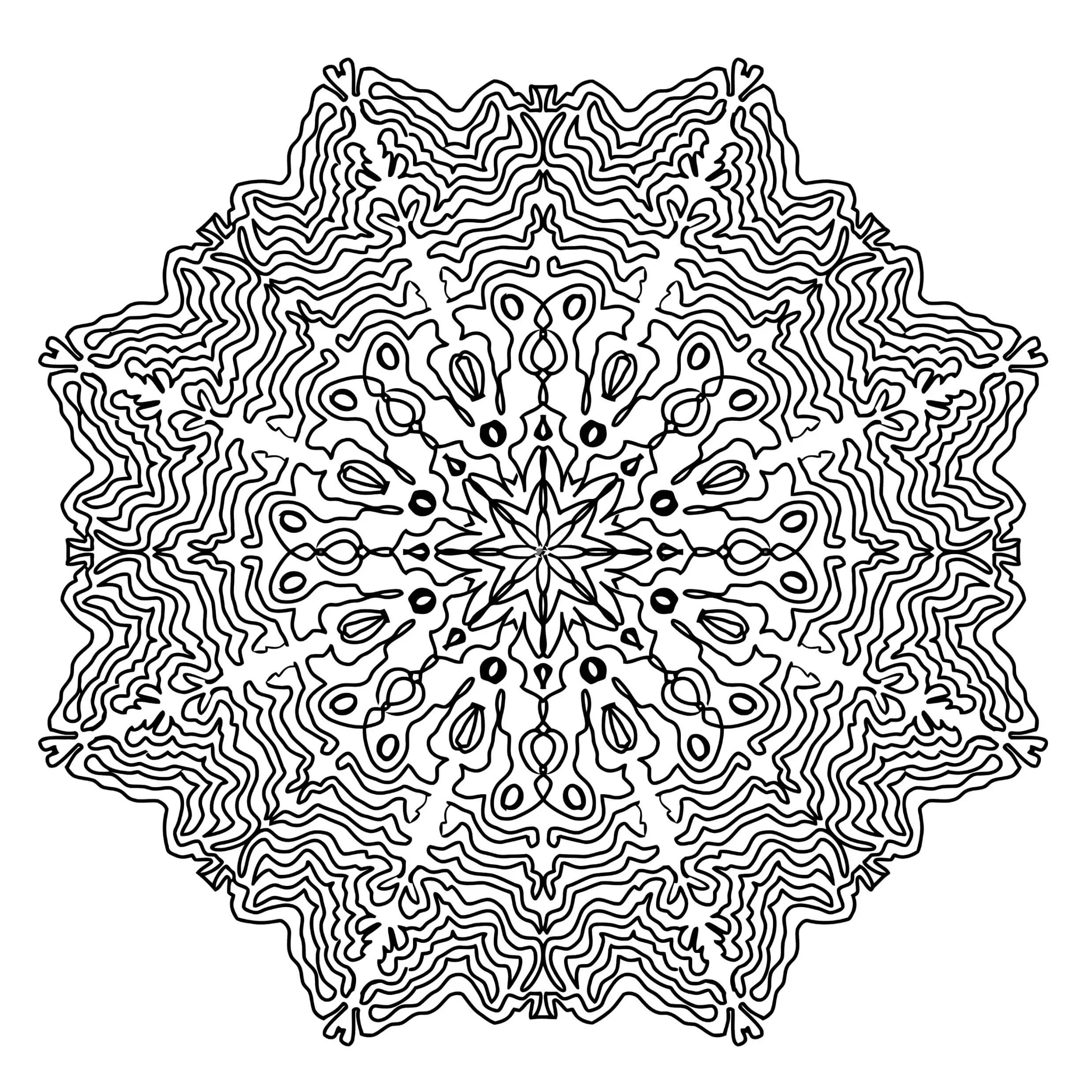 Coloriage Mandala Adulte Antistress - Adulte à imprimer